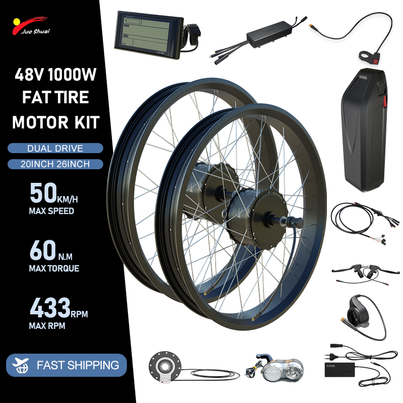 Dual Motor Ebike Kit 2000W - Kit de Conversión para Bicicleta Eléctrica