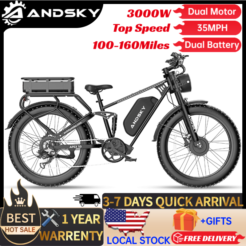 High Torque Brushless Mid Motor Kit - Bicicleta Eléctrica ANDSKY Apex50 AWD, Motor