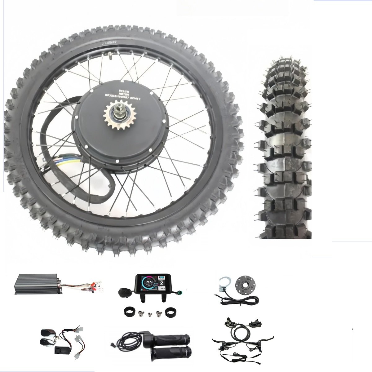 Kit de conversión de rueda tra - 72V 8000W Brushless Hub Motor reseña y precio