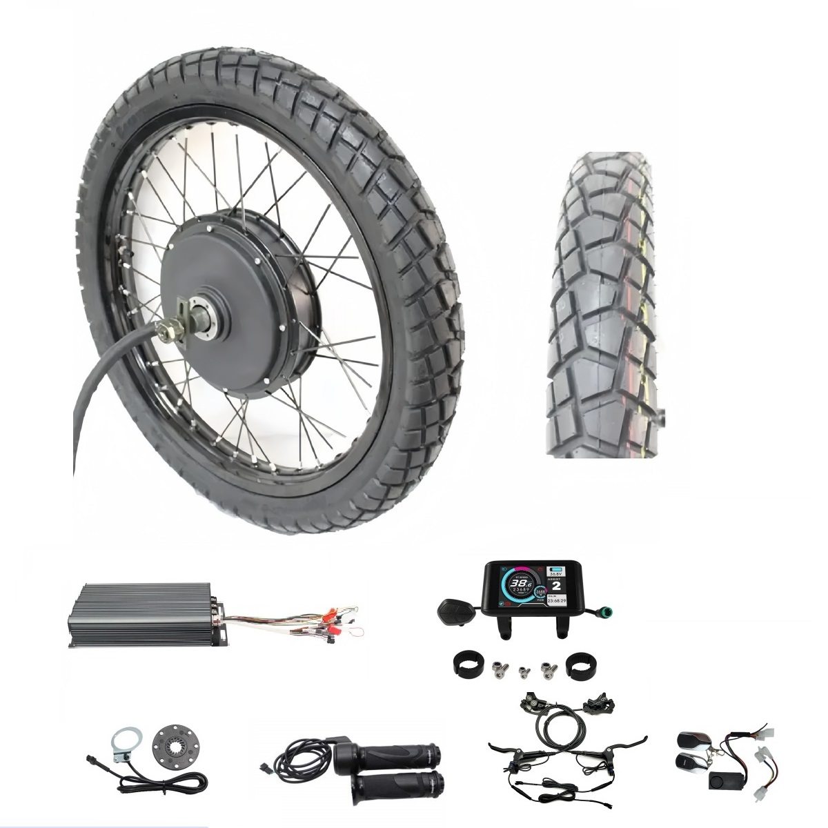 Kit de conversión de rueda tra - 72V 8000W Brushless Hub Motor reseña y precio