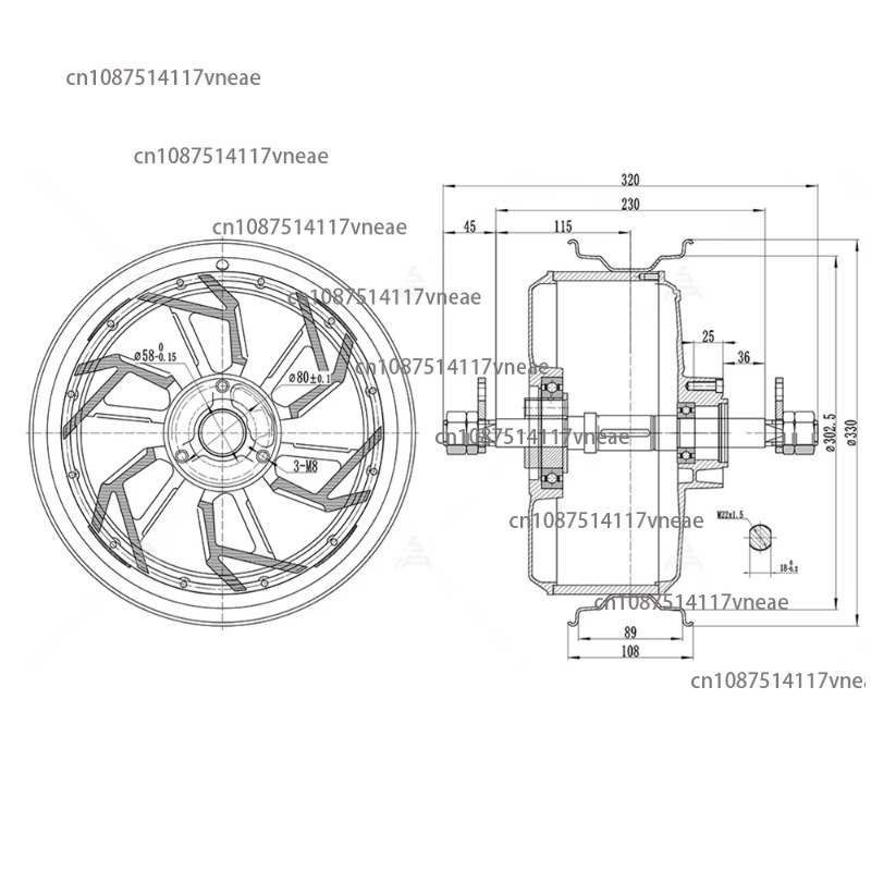 Motor 12000W 12x3,5 pulgadas Q - 12000W Electric Motorcycle Hub Motor reseña y precio