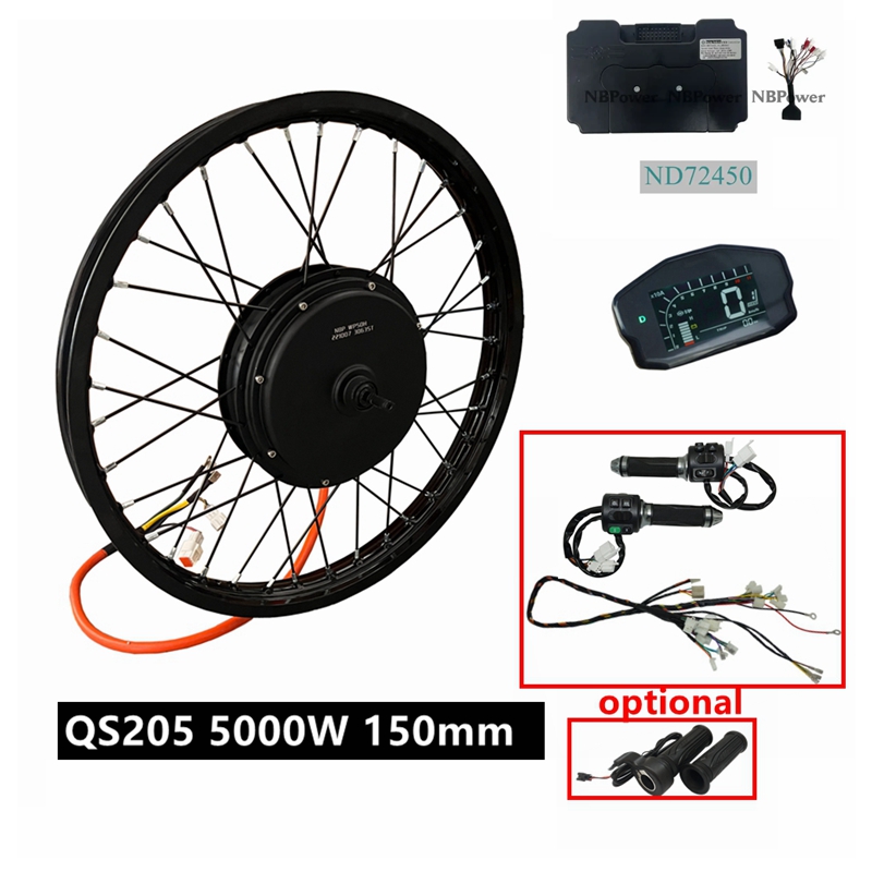 Kit de Bicicleta Eléctrica NBp - 5000W Hub Motor Kit 72V reseña y precio