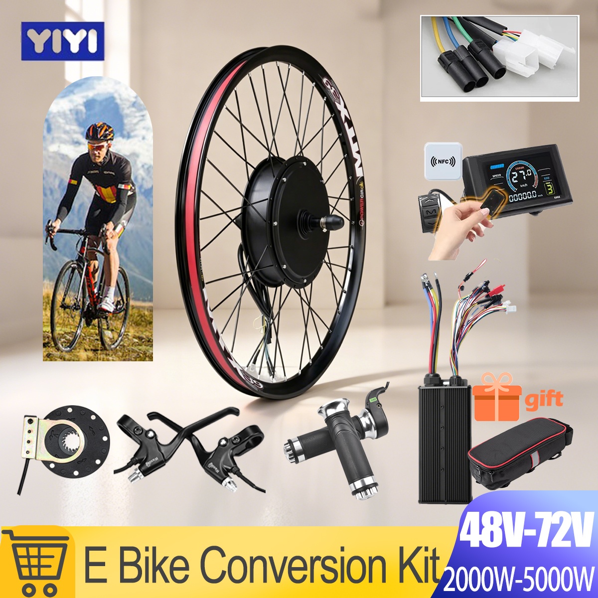Kit de conversión de bicicleta - Gearless Hub Motor Conversion Kit 2000W With Display reseña y precio