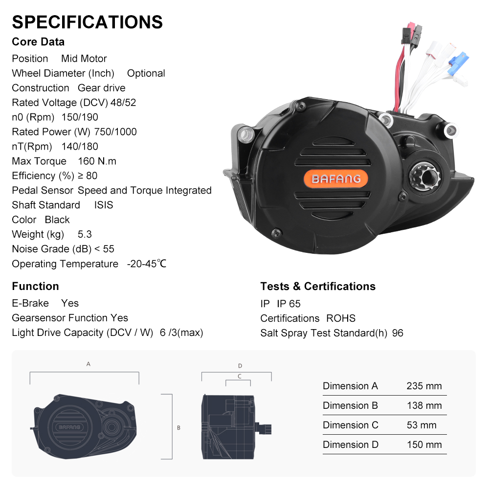 Kit de conversión para bicicle - Mid Drive Conversion Kit 1000W reseña y precio