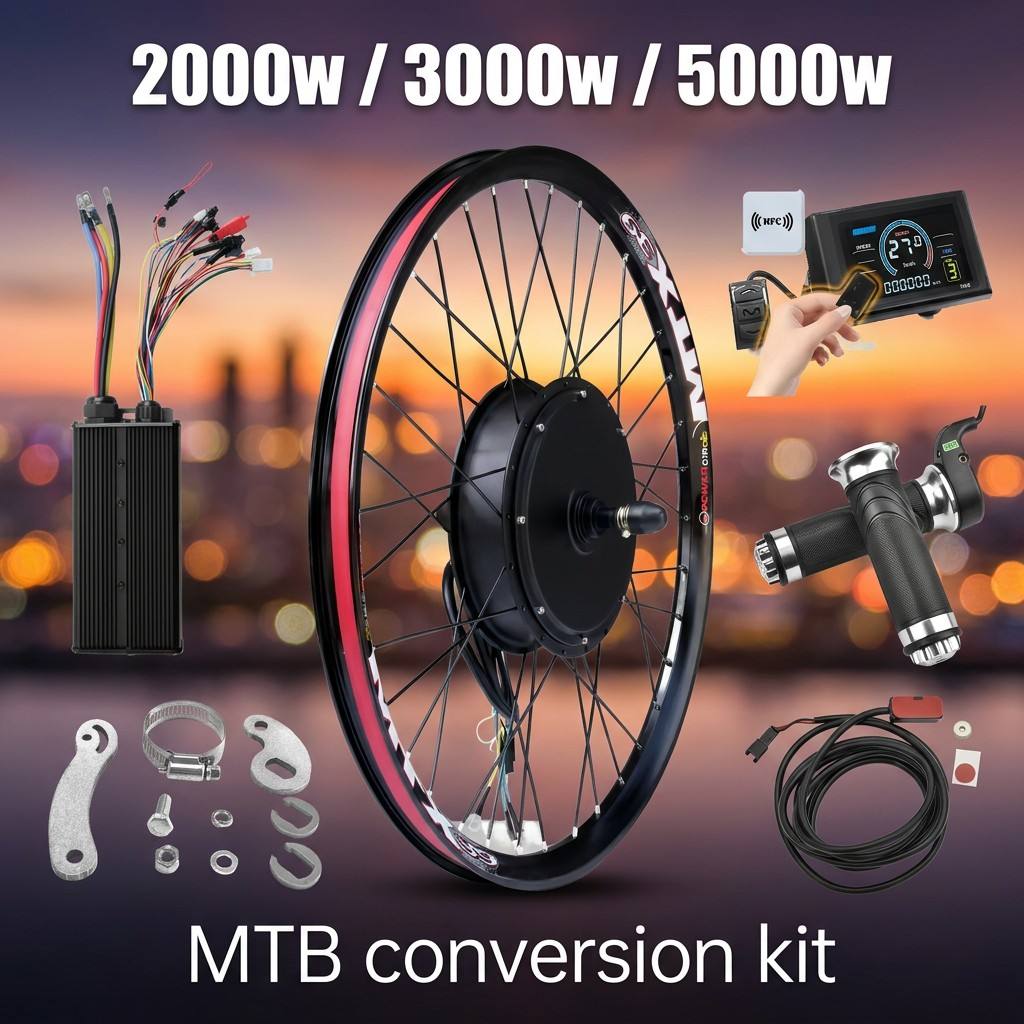 Kit de Bicicleta Eléctrica de  - 5000W Hub Motor Kit 72V reseña y precio